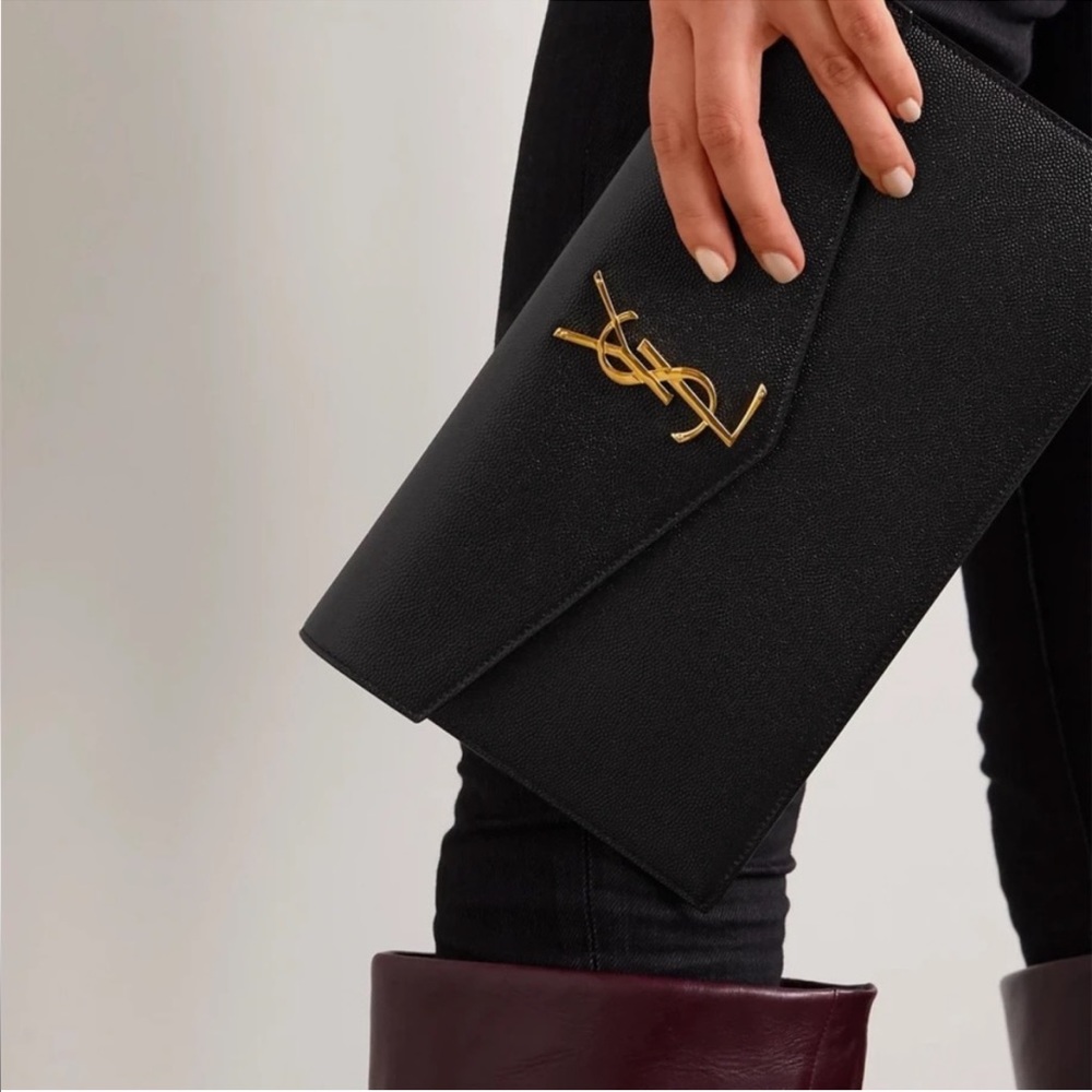 Authentic Ysl Uptown Pouch With Insert & Purse Ch… - image 5